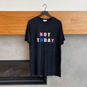 By The Way Not Today” black T-shirt dress, Size S